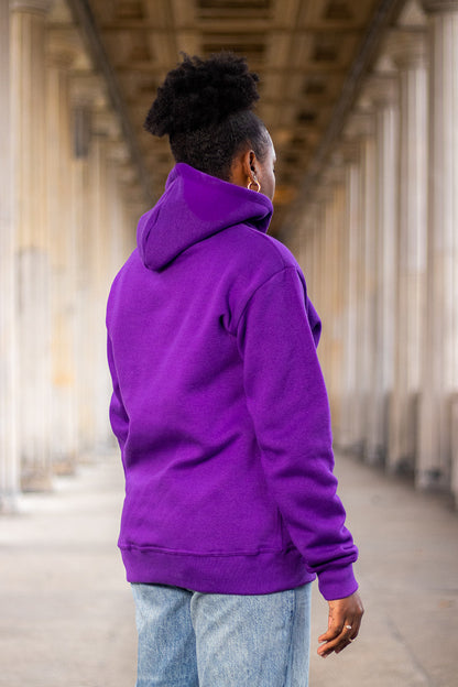 Women Kente Hoodie in Deep Purple