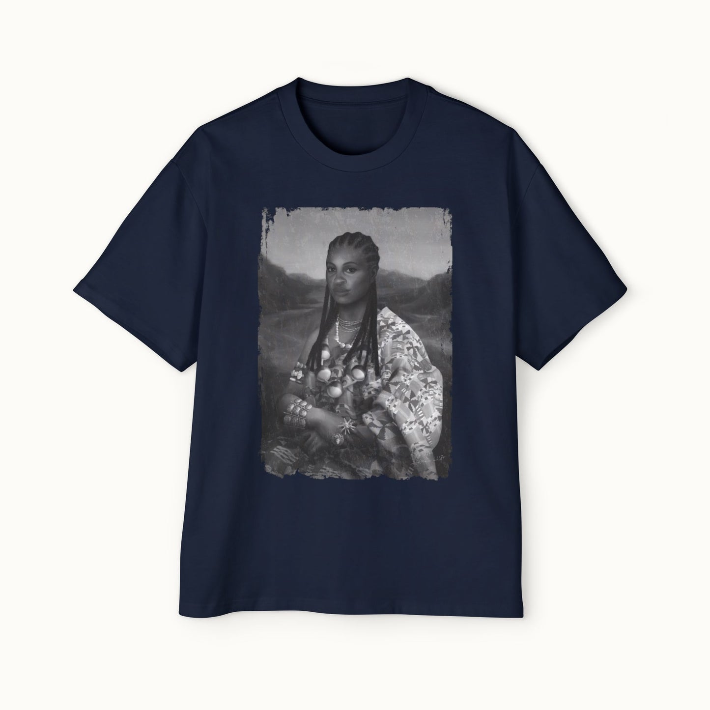 Mama Lisa Monochrome Heavy Oversized Tee