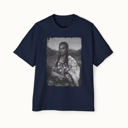 Mama Lisa Monochrome Heavy Oversized Tee
