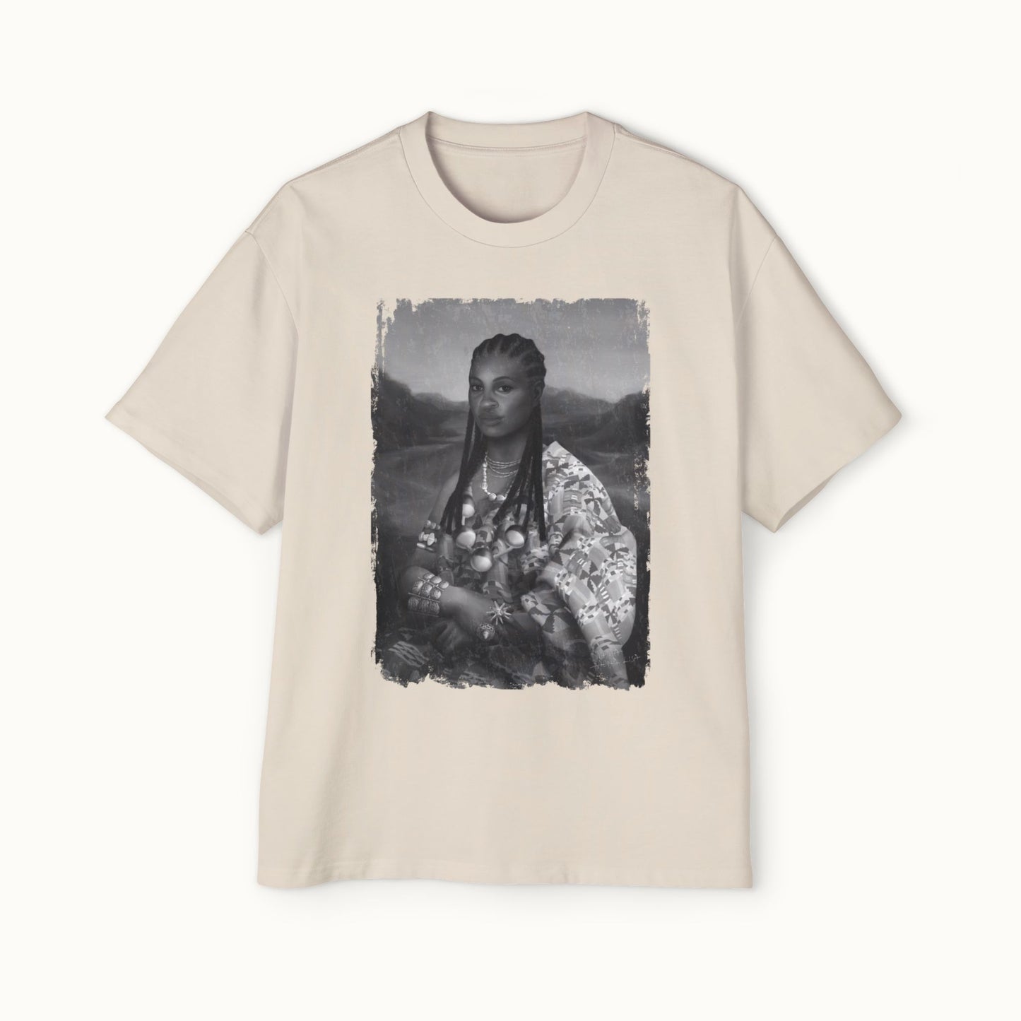 Mama Lisa Monochrome Heavy Oversized Tee