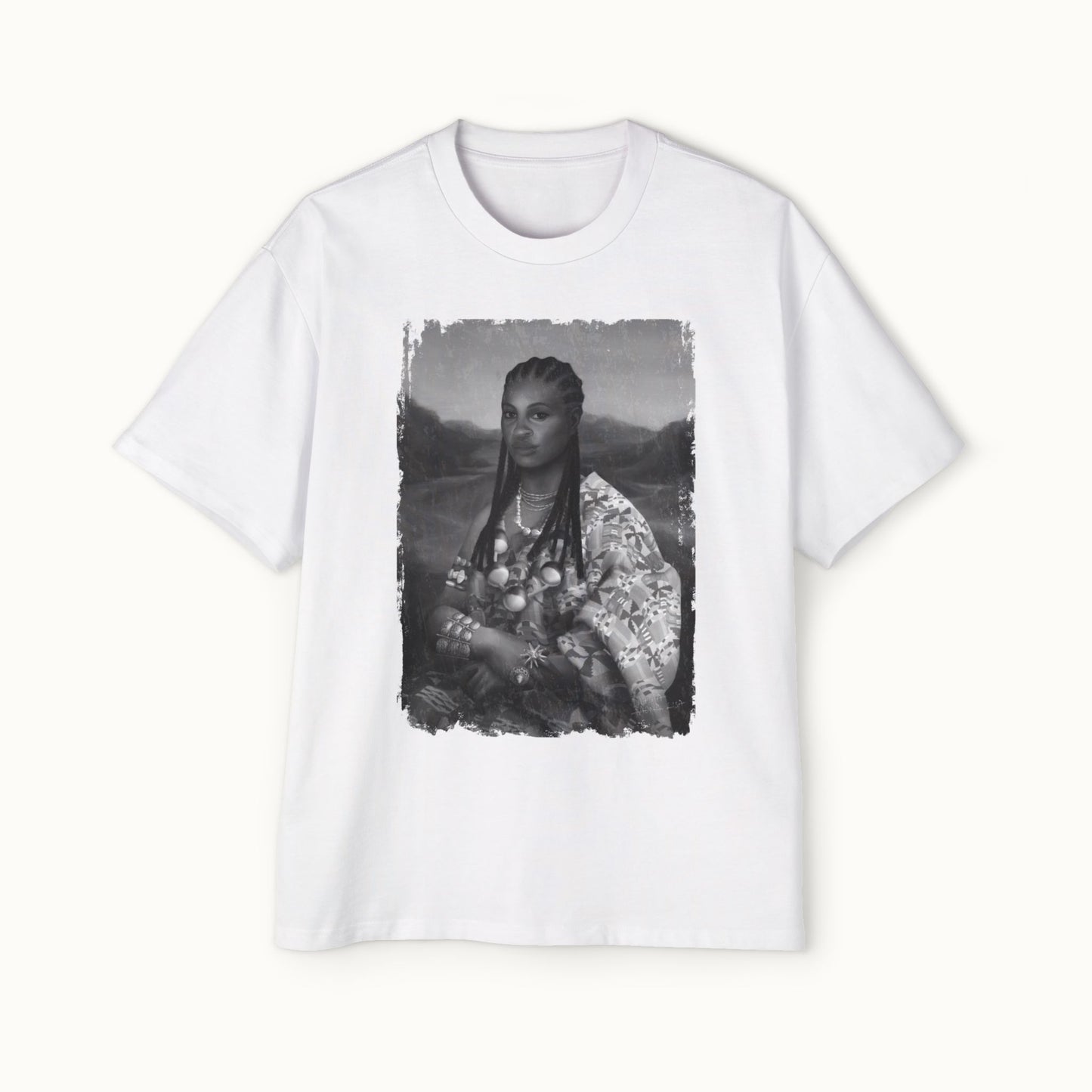 Mama Lisa Monochrome Heavy Oversized Tee