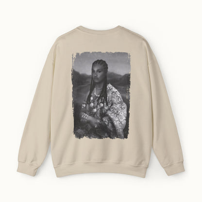 Mama Lisa Monochrome Heavy Blend™ Sweatshirt Back Print