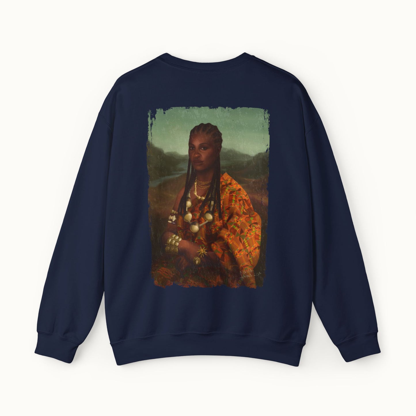 Mama Lisa Colored Heavy Blend™ Sweatshirt Back Print