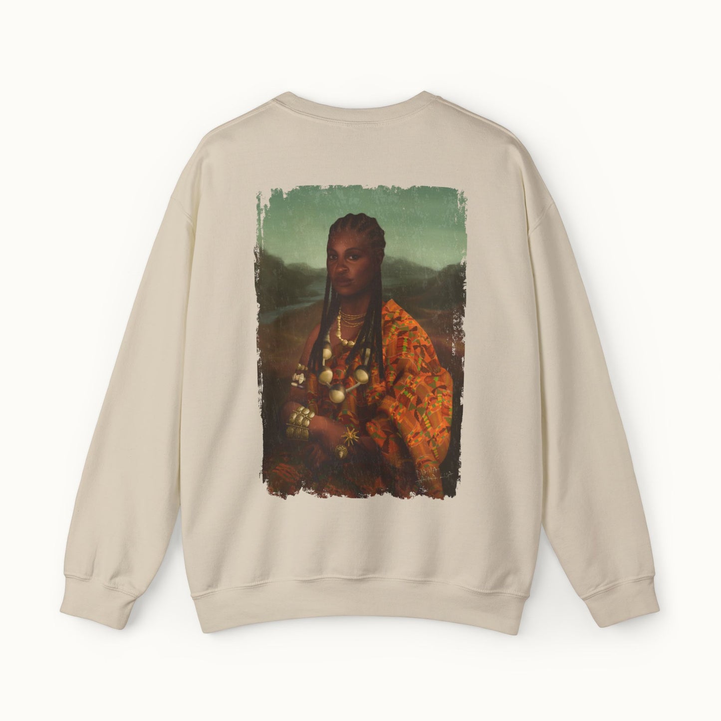 Mama Lisa Colored Heavy Blend™ Sweatshirt Back Print