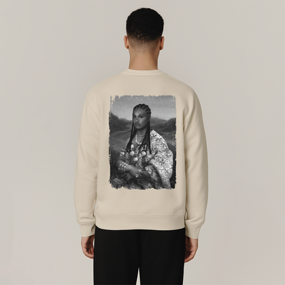 Mama Lisa Monochrome Heavy Blend™ Sweatshirt Back Print
