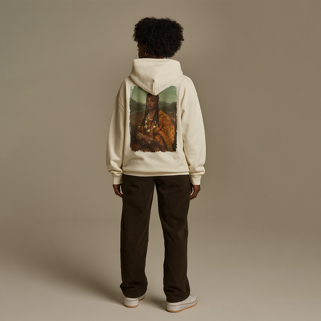 Mama Lisa Colored Heavy Blend™ Hoodie Back Print