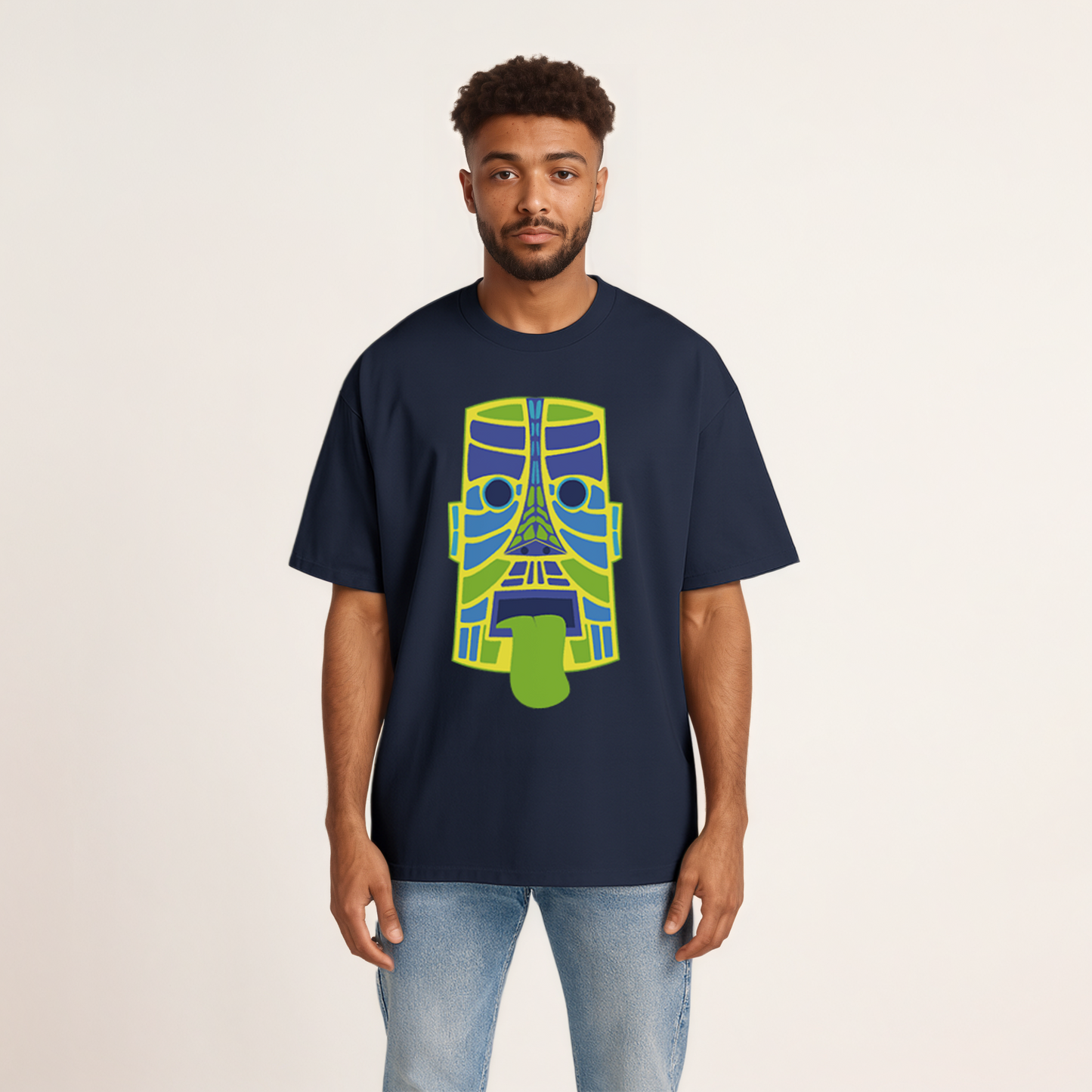 Adinkra Mask Pt.2 Heavy Oversized Tee