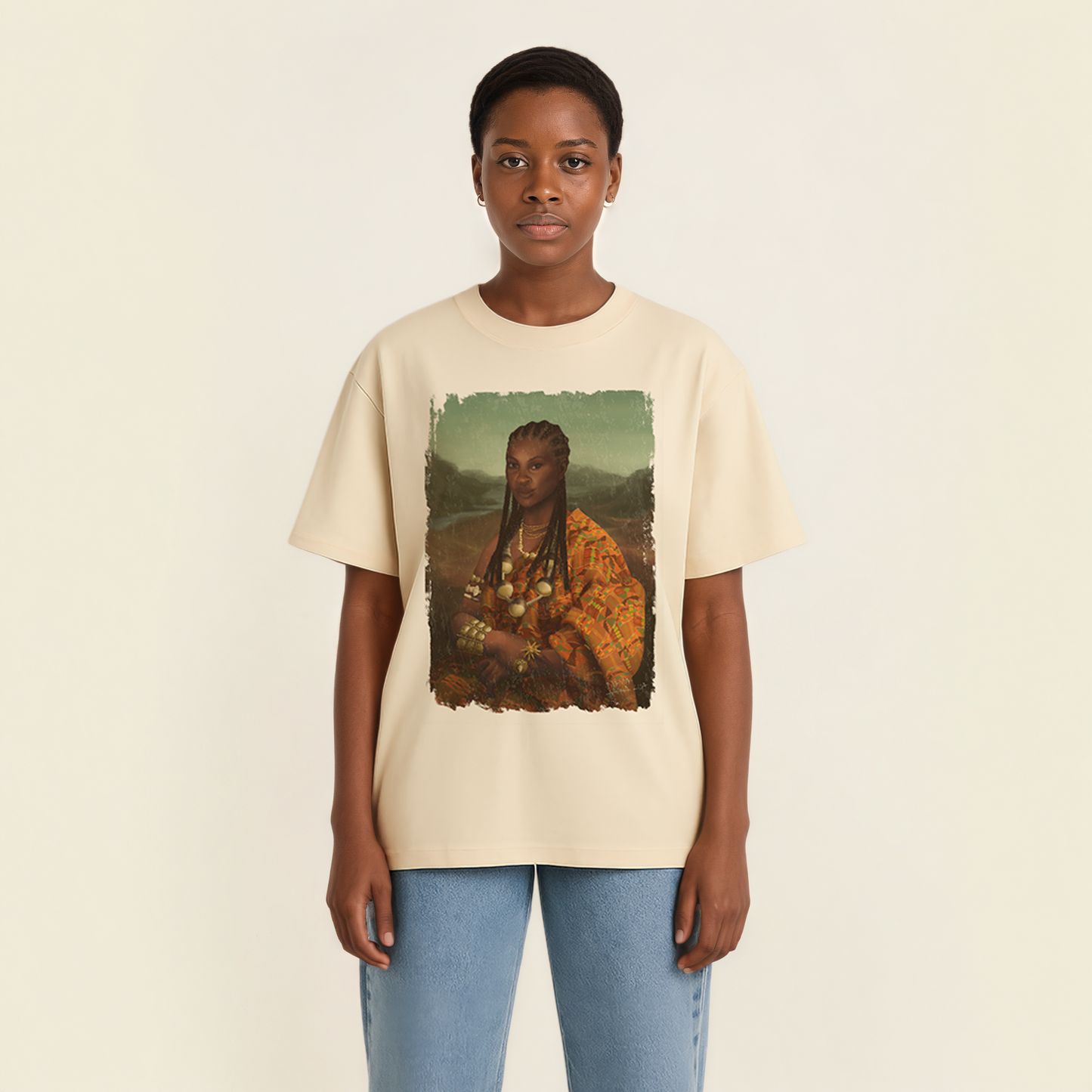Mama Lisa Colored Heavy Oversized Tee