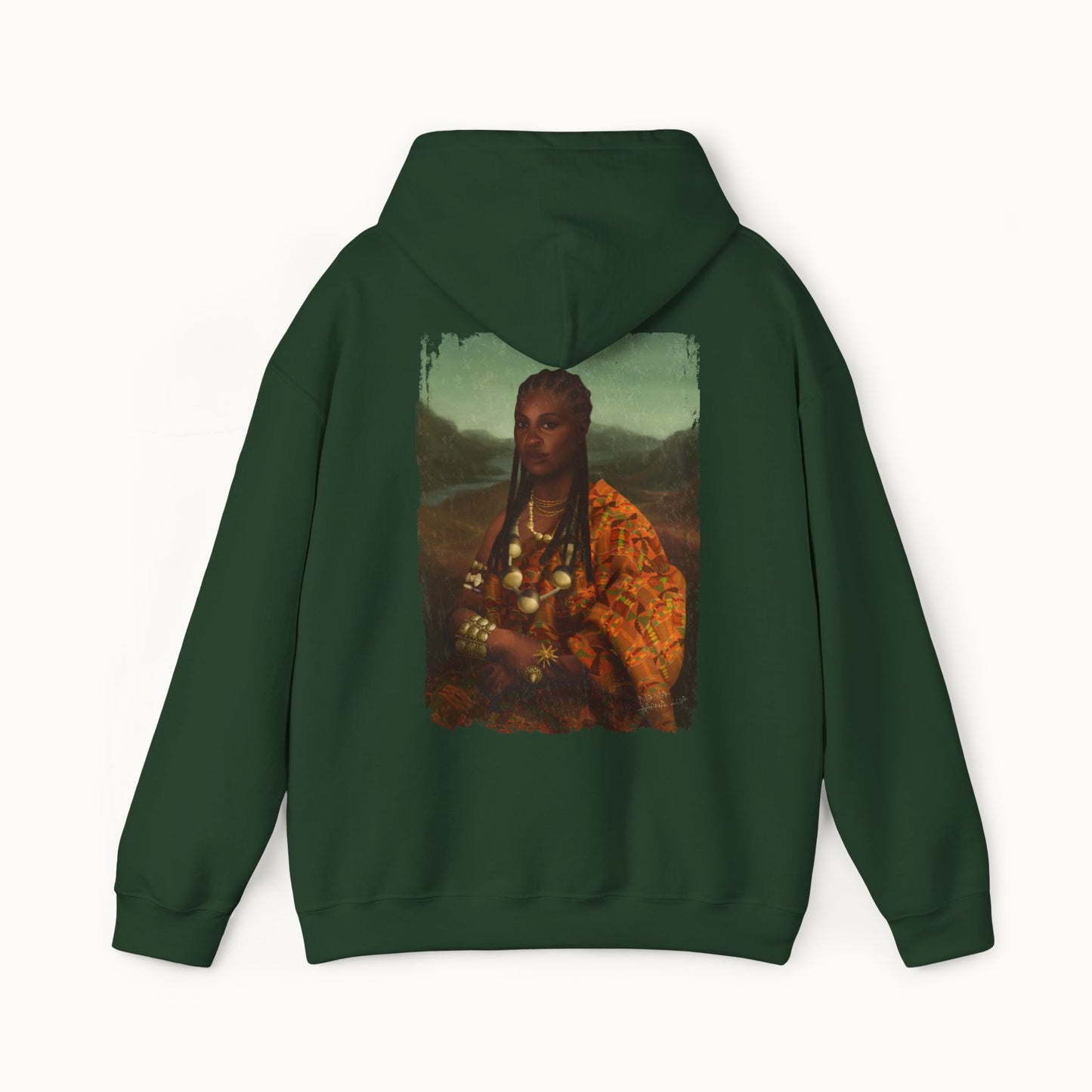 Mama Lisa Colored Heavy Blend™ Hoodie Back Print