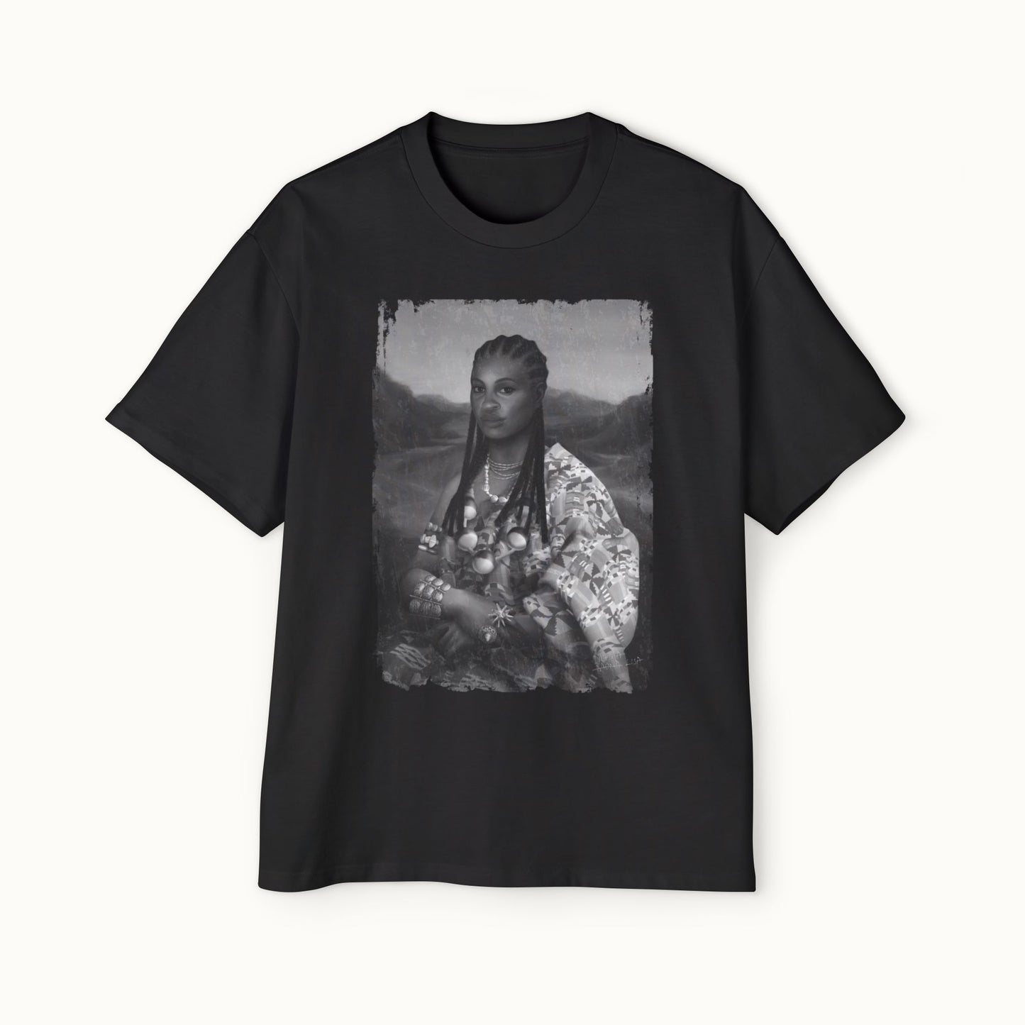 Mama Lisa Monochrome Heavy Oversized Tee