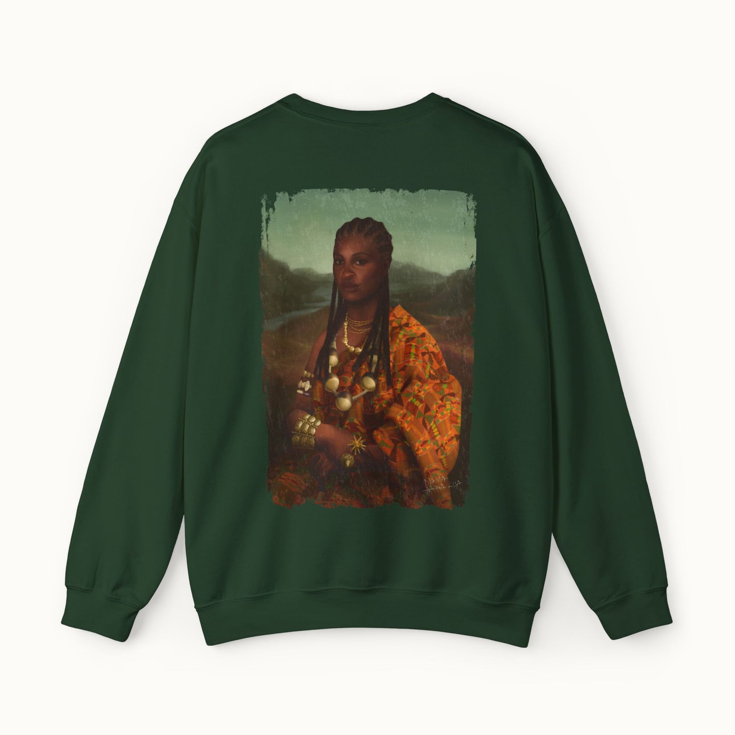 Mama Lisa Colored Heavy Blend™ Sweatshirt Back Print