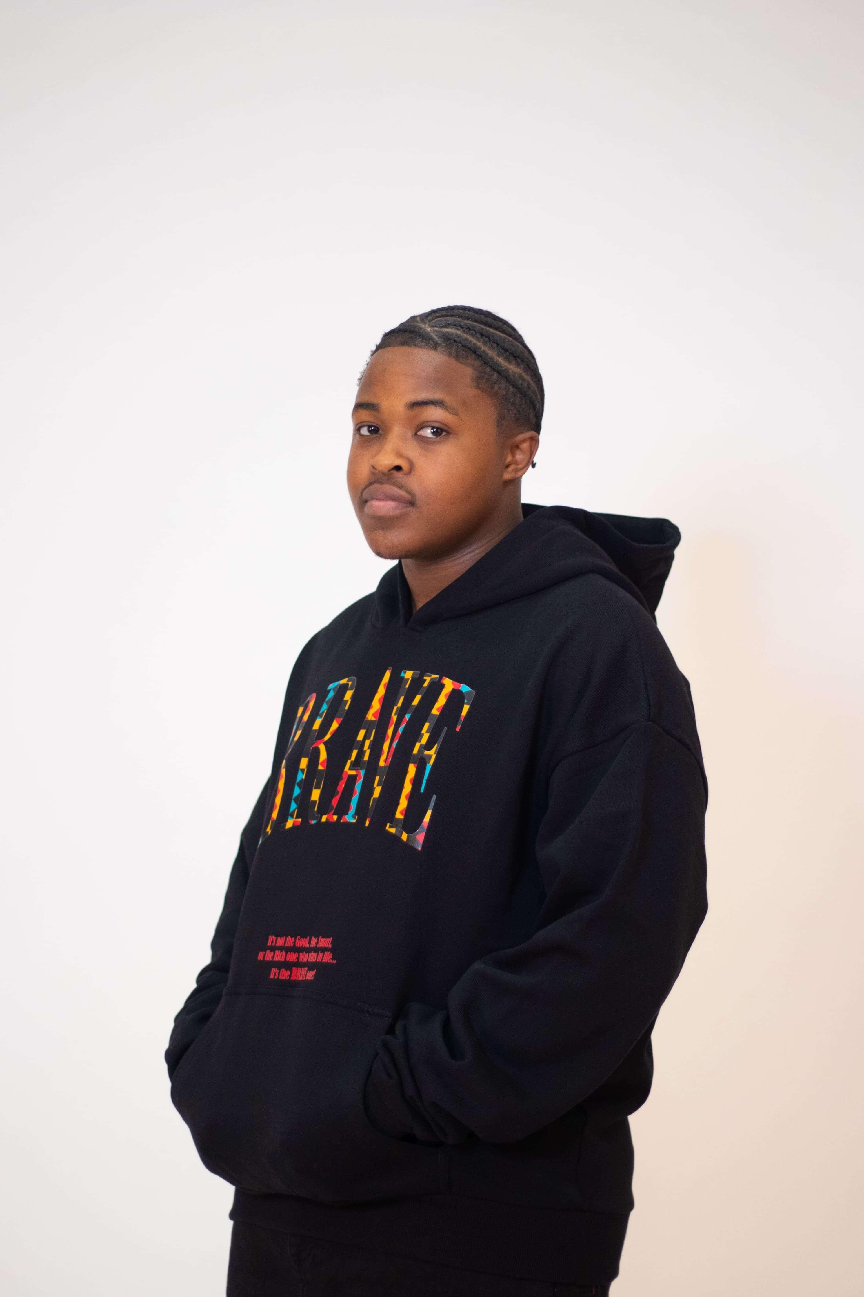 Brave Oversized Hoodie Men in Black – Urbeon