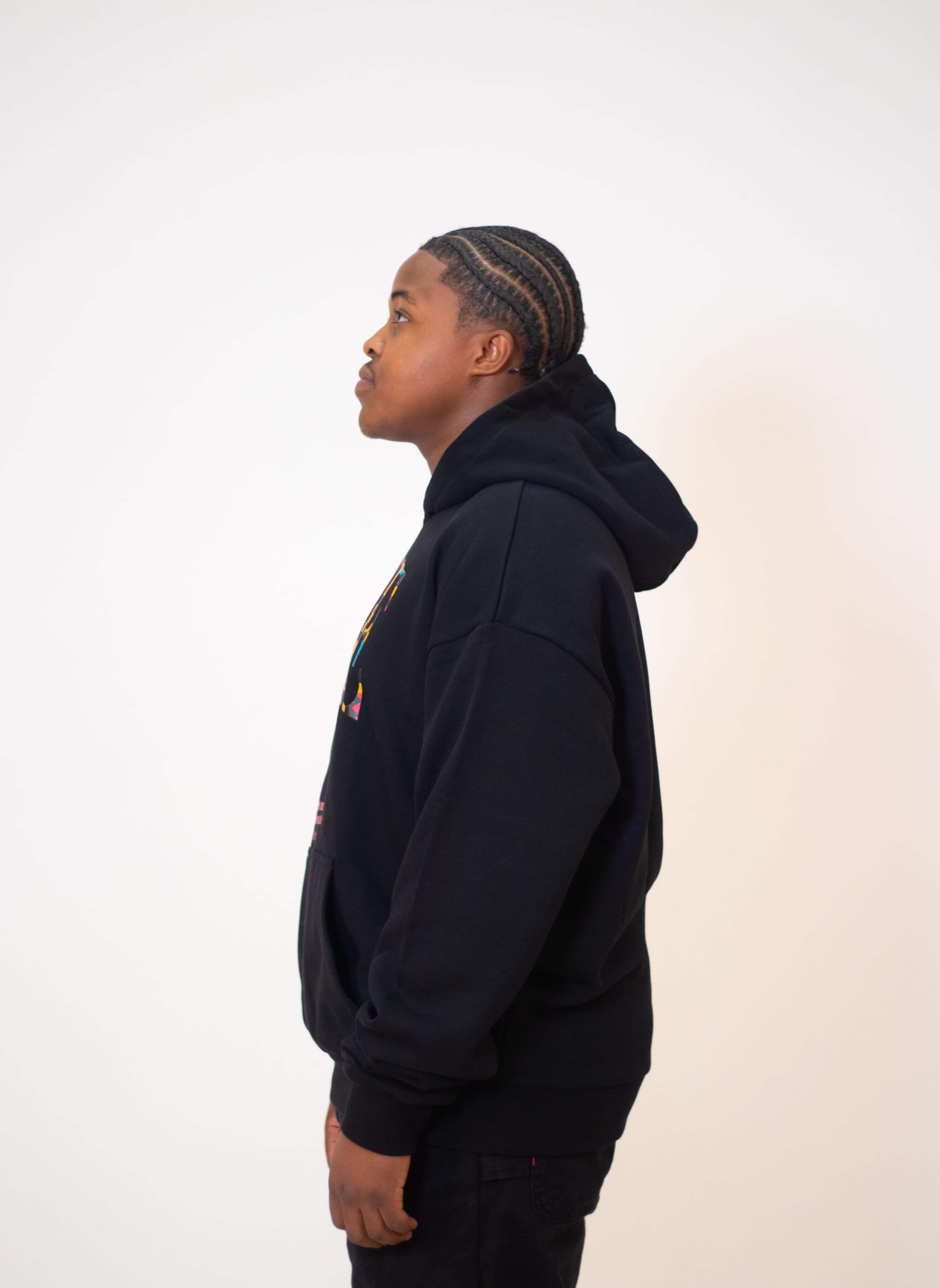 Brave Oversized Hoodie Men in Black – Urbeon