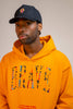 Brave Oversized Hoodie Men in Deep Orange