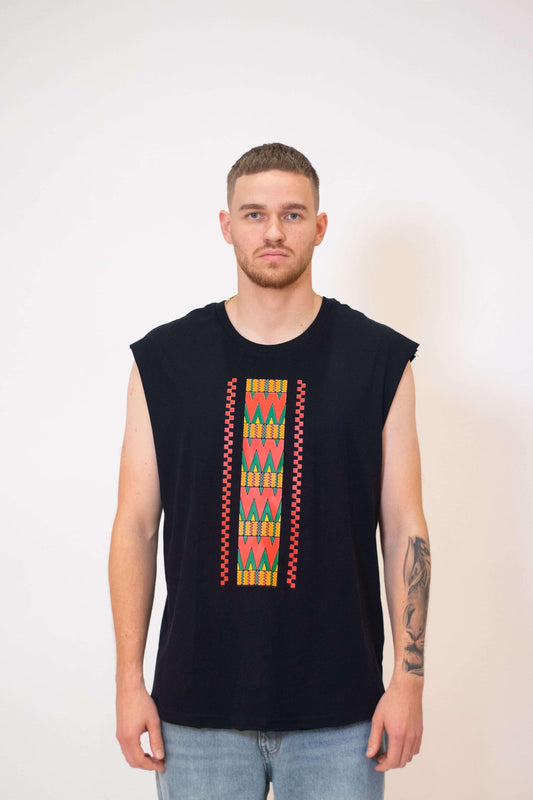 Mani Sleeveless Tee in Schwarz