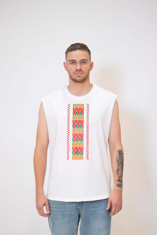 Mani Sleeveless Tee in Weiß