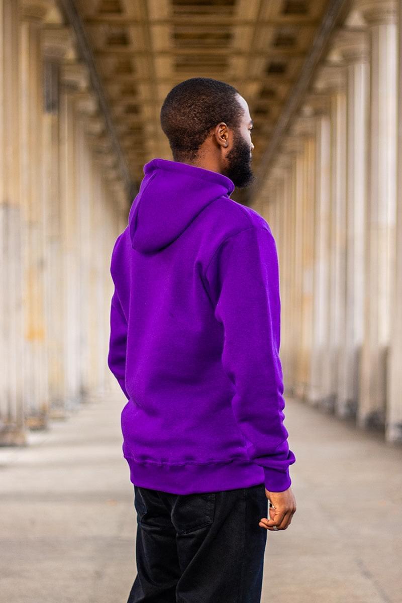 Men Kente Hoodie in Deep Purple