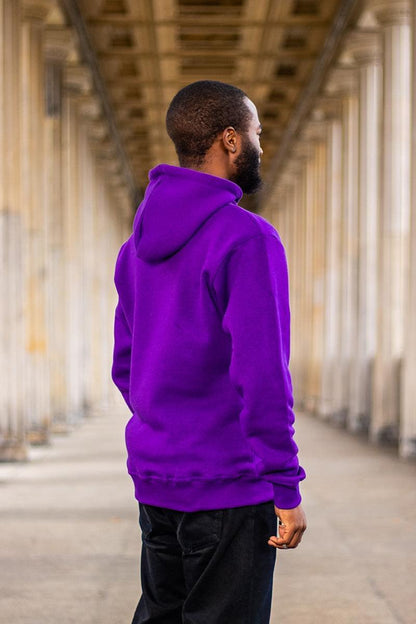 Men Kente Hoodie in Deep Purple