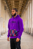 Herren Kente Hoodie in Lila