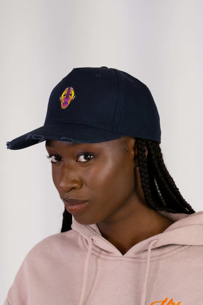 Sue Adinkra Cargo Cap Damen in Marine