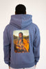 Mama Lisa Oversized Hoodie Men in Vintage Blue