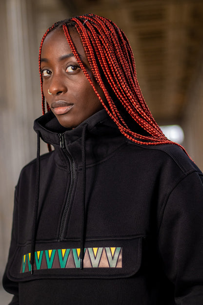 Damen Avoque Hoodie in Schwarz