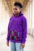 Women Kente Hoodie in Deep Purple