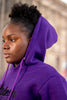 Women Kente Hoodie in Deep Purple