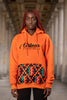 Women Kente Hoodie in Sunflower Orange