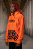 Women Kente Hoodie in Sunflower Orange