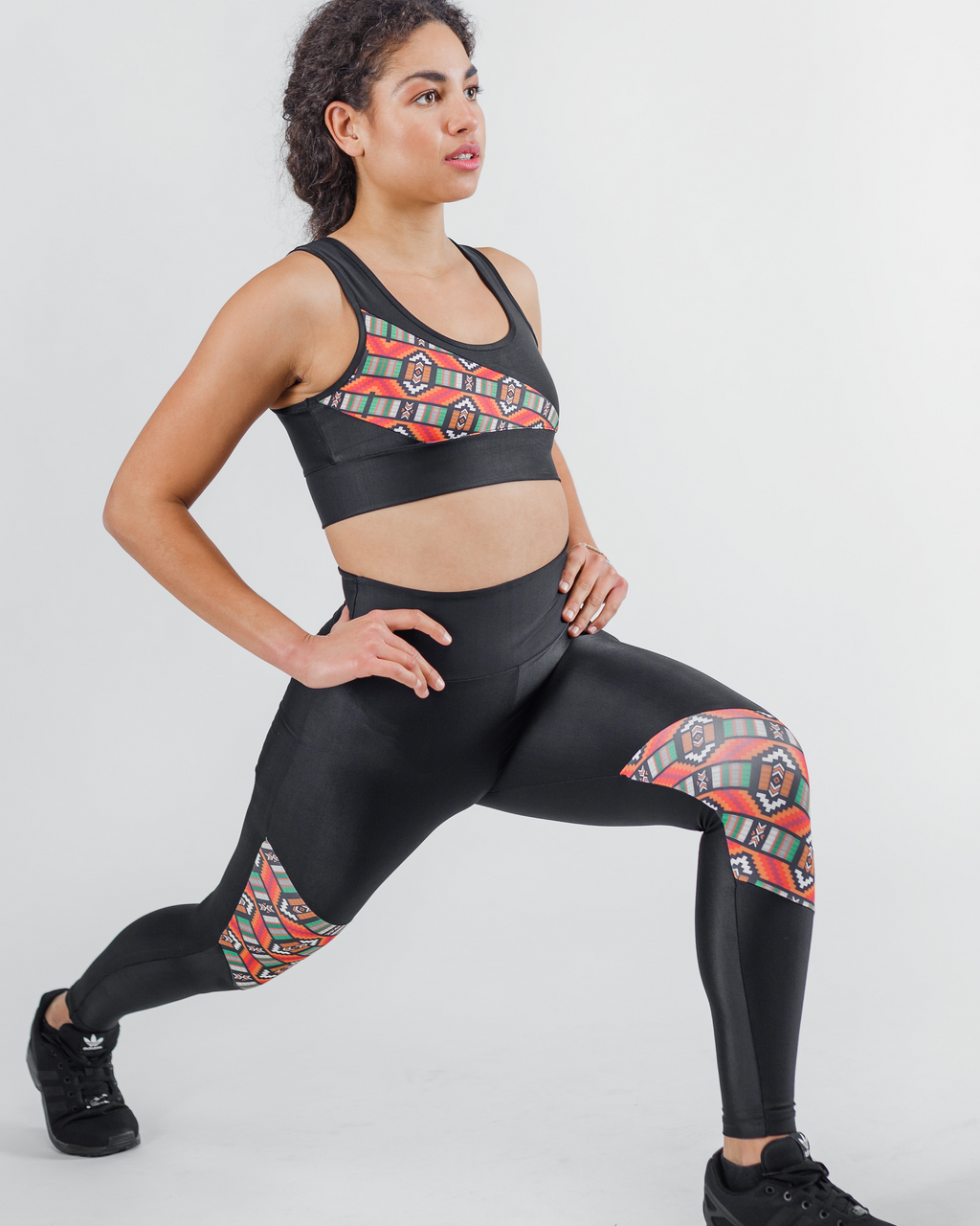 Bogolan Non See Through Sports Leggings and Bra Urbeon